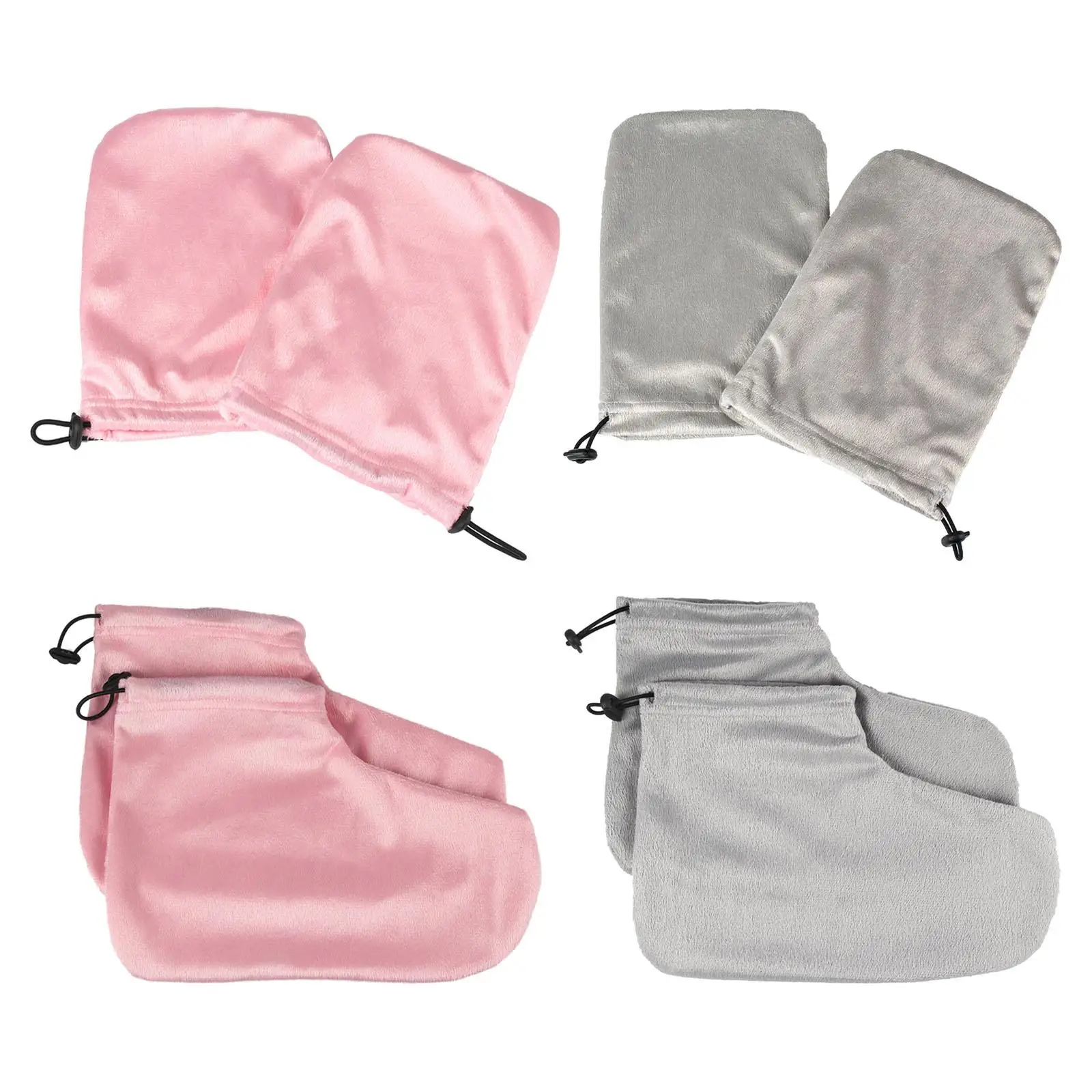 

1 Pair Paraffin Wax Mitts for Hand Feet Thermal Treatment Skin Care Cotton Glove Wax Gloves Nail Art Tools Wax Booties Foot SPA