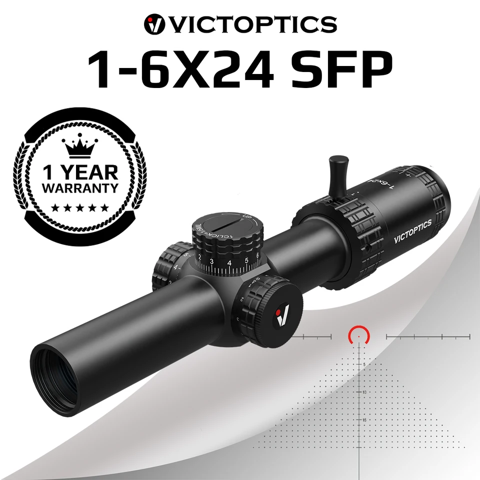 VictOptics S6 1-6x24 SFP Riflescope With Red&Green