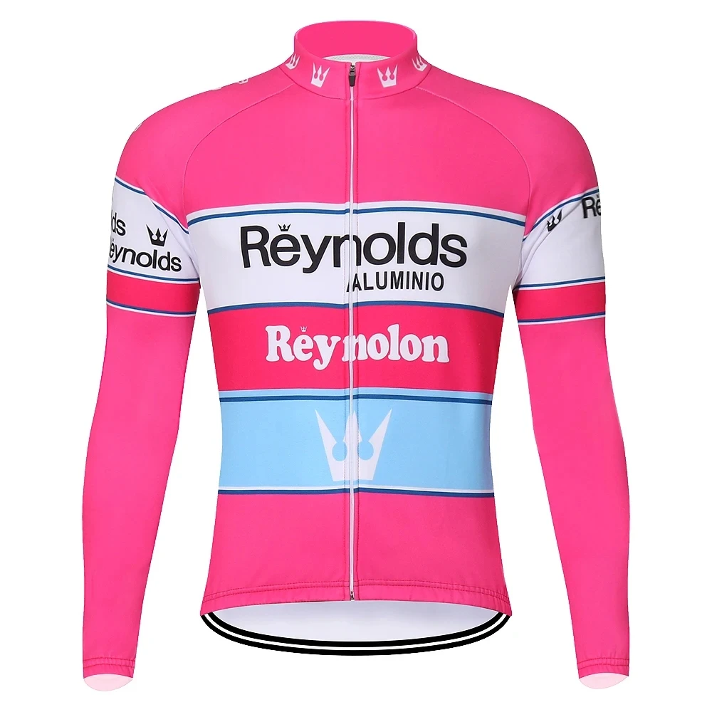 Men's Long Sleeve Pro Team Cycling Jersey, Blue - Lightweight Downhill Winter Racing Wear