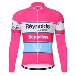 Men's Long Sleeve Pro Team Cycling Jersey, Blue - Lightweight Downhill Winter Racing Wear - S (Autumn clothing 2)