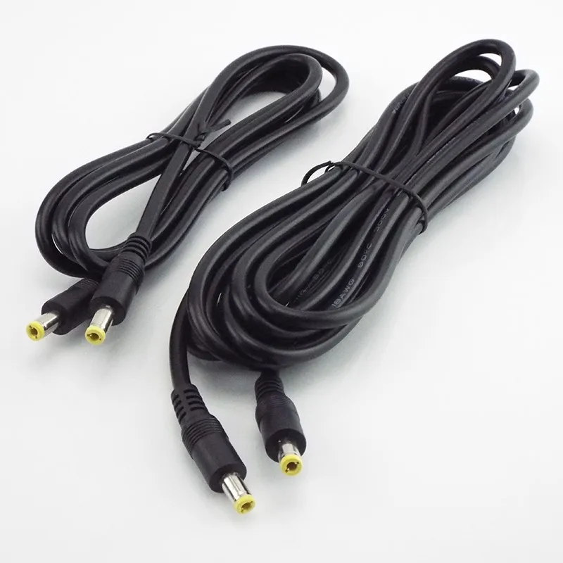 0.5/1.5/3M DC 12V 10A 전원 공급 장치 분배기 남성-남성 커넥터 5.5mm*2.5mm 플러그 전원 어댑터 연장 케이블 B5