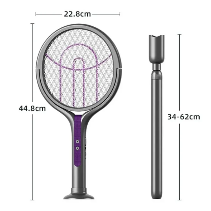 Retractable Rotatable Mosquito Killer Lamp Multifunctional USB Rechargeable Mosquito Swatter Household Bat Swatter