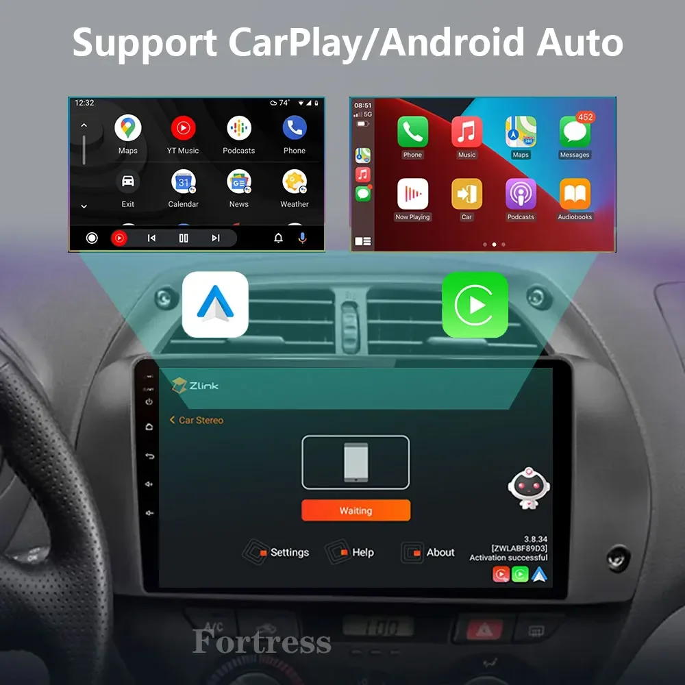 2G 64G Car Radio Stereo With HiFi Audio For Toyota RAV4 2001-2006 With Wireless CarPlay/Android Auto, 9 Inch HD Touch Screen Android 13 Head Unit GPS WiFi Bluetooth FM/RDS EQ HD Backup - View #8