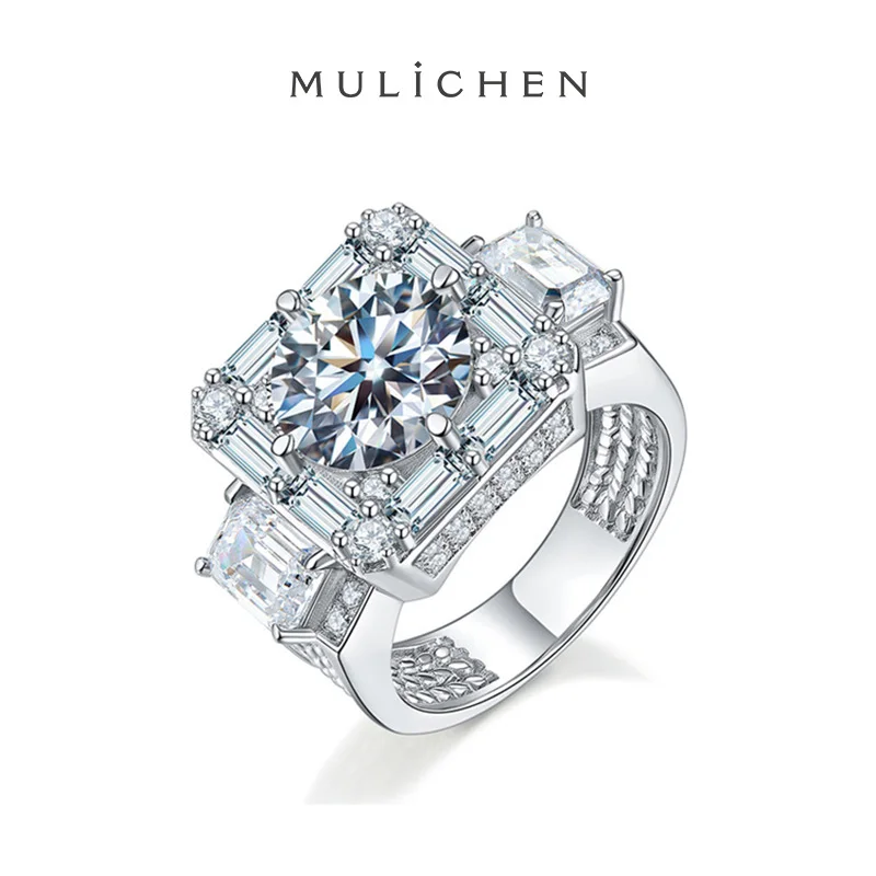 Square Ring For Men Electroplated Stainless Steel Full Of Zircon Hip Hop Accessories Luxury Design Decorative Jewelry  Wholesale