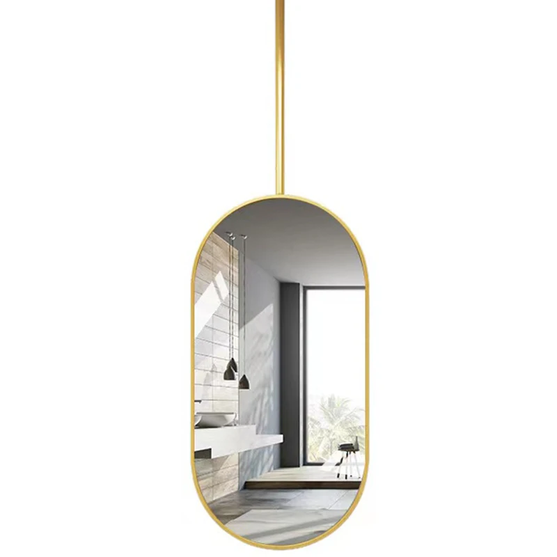 

Metal Nordic Bathroom Mirror Hanging Glass Vanity Design Aesthetic Bathroom Mirror Home Improvement
