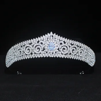 Diademi di cristallo di lusso per sposa, donne, acconciature da ballo, fascia per capelli con strass e zirconi, accessori per capelli da sposa.