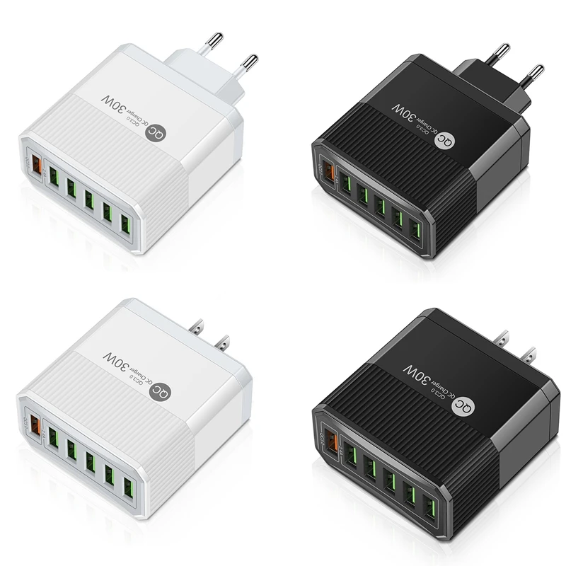 

Зарядное устройство с 6 USB-портами, 30 Вт
