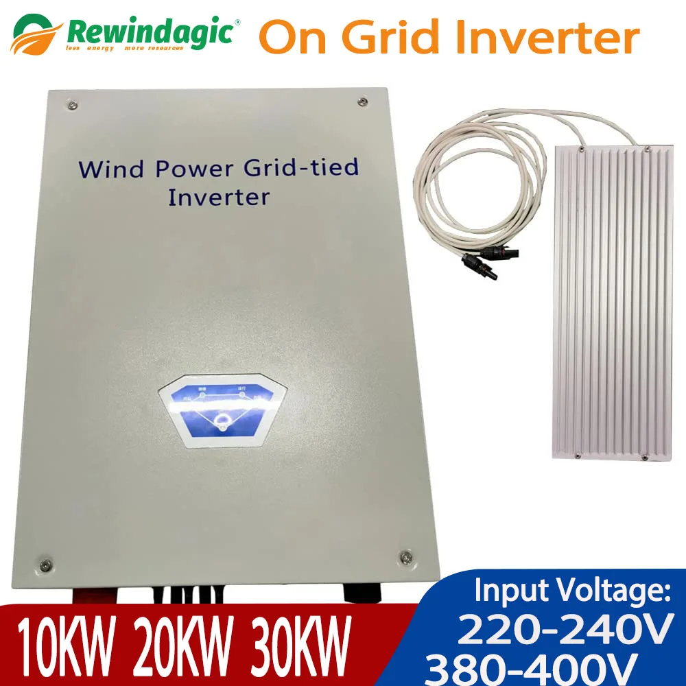 10Kw 20Kw 30Kw Mppt Energia Eolica Su Grid Tie Inverter Sensore Limitatore Di Onda Sinusoidale Pura Carico Di Scarico 380V Per Turbina Eolica Ac Dc 22