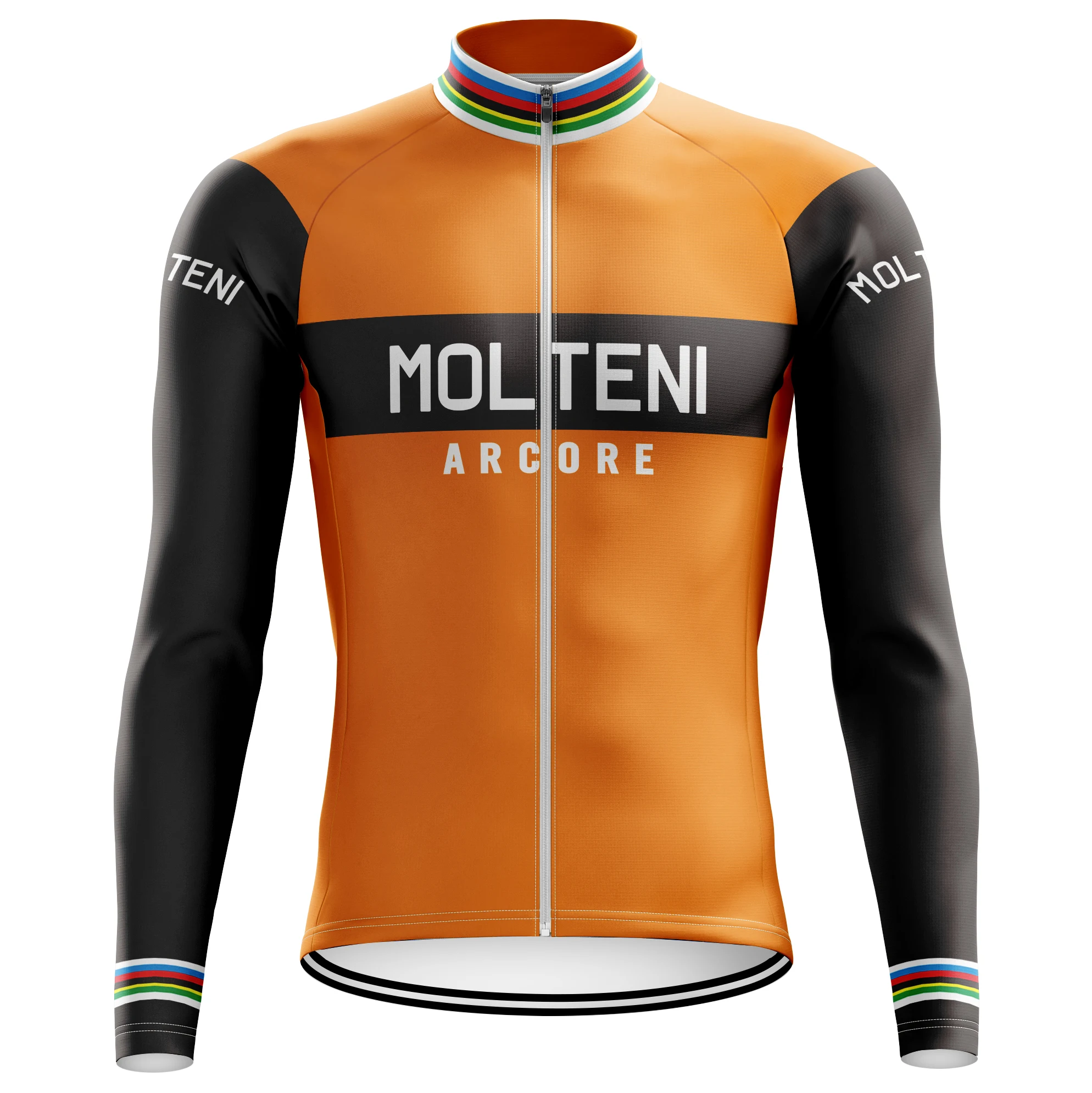 thumbnail image 1 of Maillot de ciclismo retro de varios estilos para hombre, de manga larga, sin forro polar, para ciclismo, París, Roubaix, Brooklyn, Ford, Faema, Molteni, 1 of 5