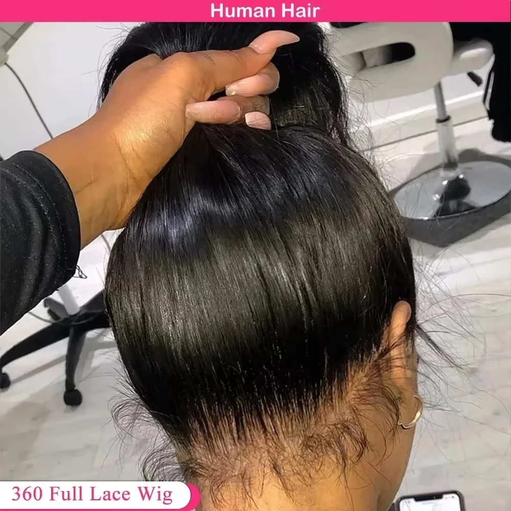 40 42 44 Inch HD 360 Full Lace Front Wig Human Hair 200% Bone Straight Hd Lace Frontal 100% Human Hair Wigs 13x6 For Balck Women 4
