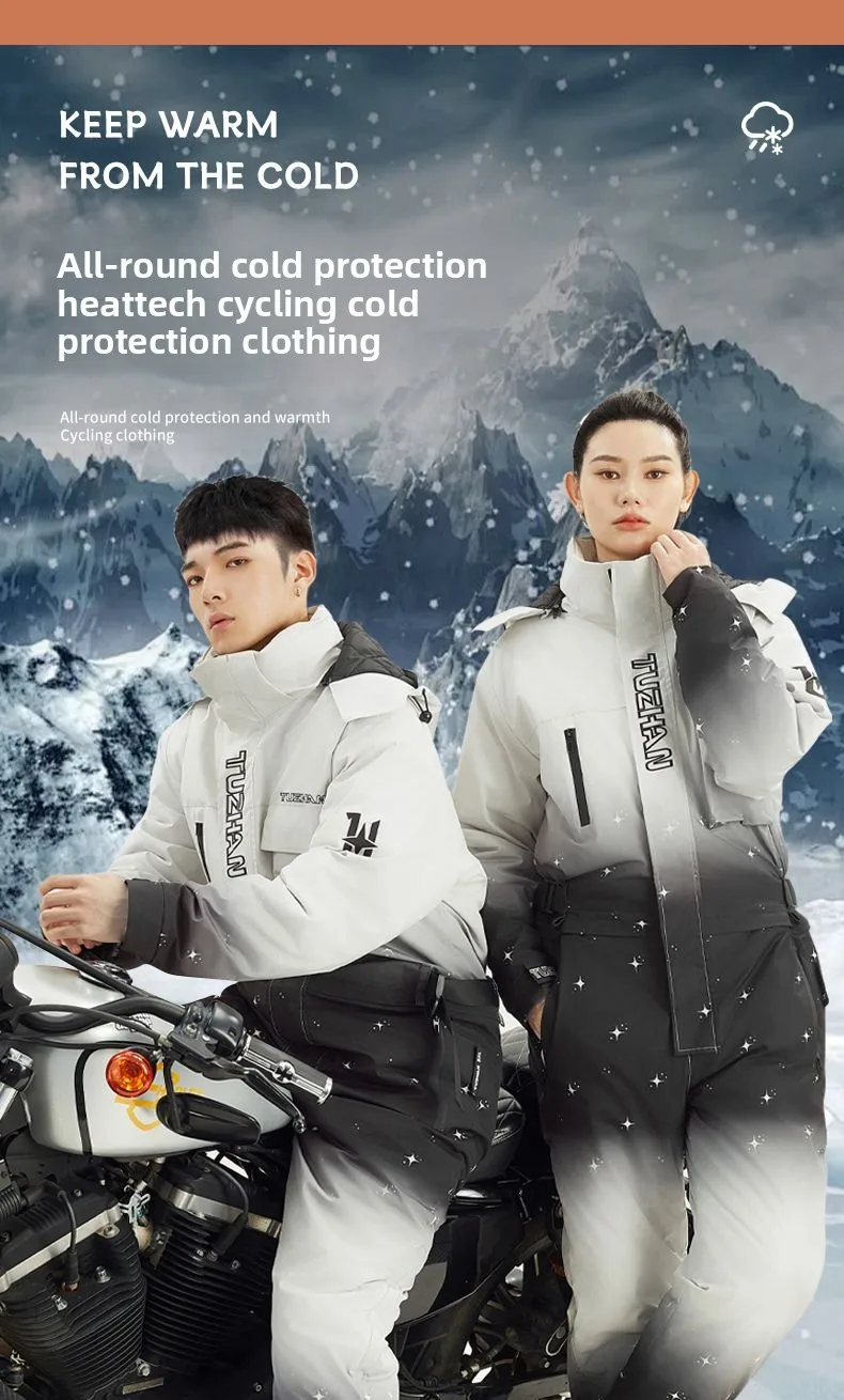 유용한 스키 의류 낚시 의류 벨벳 두꺼운 방수 및 보온 사이클링 방한복 전기차 지퍼 트렌치 코트