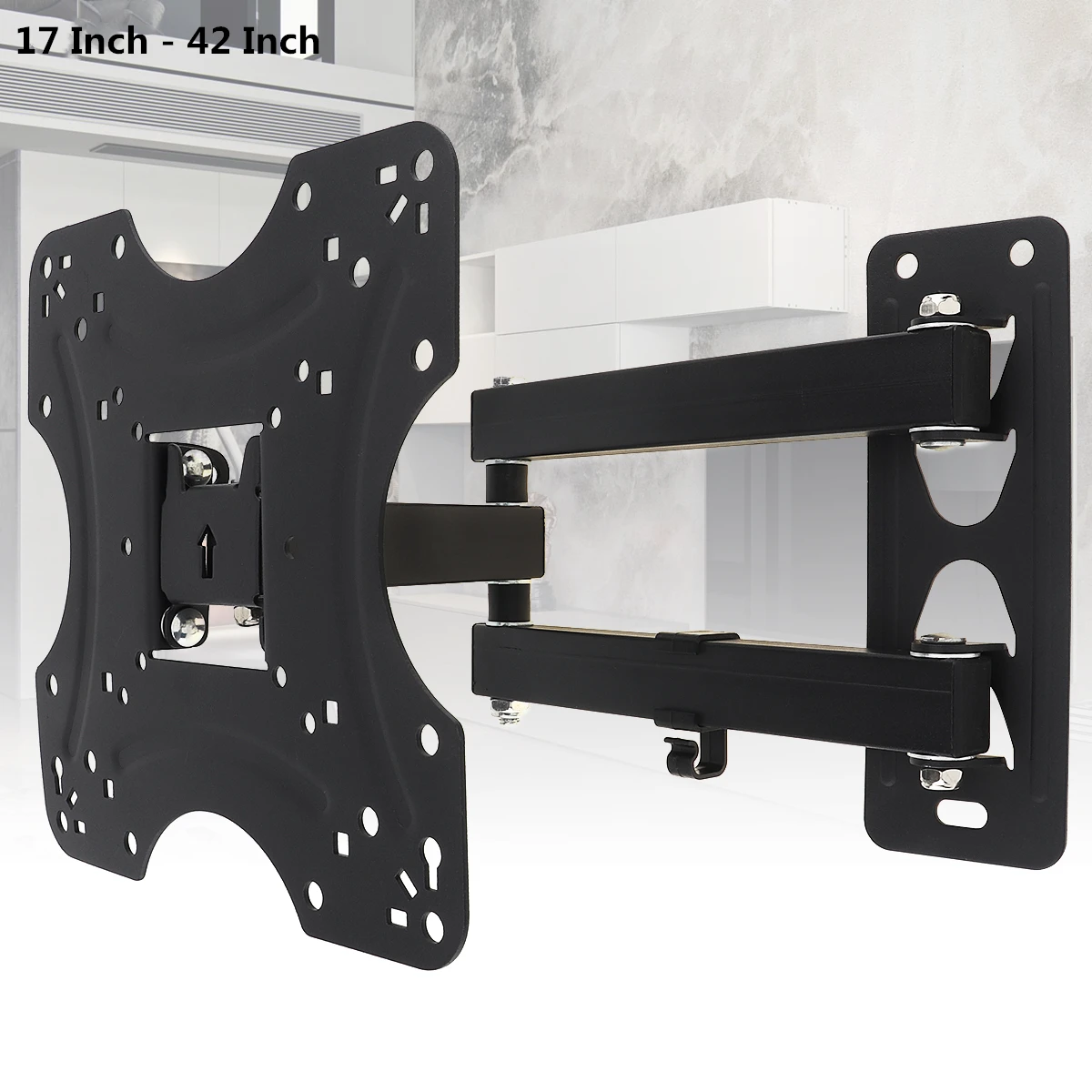 

Universal Adjustable Frosted Material TV Wall Mount Bracket Flat Panel Frame with Small Wrench and Cable Clip for 17 - 42 Inch