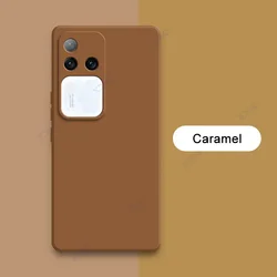 Enhanced Liquid Silicone Full Protective Phone Case - Soft, 360 - Degree Fall Prevention Mobile Cover for VIVO V30 Pro 5G (Caramel)