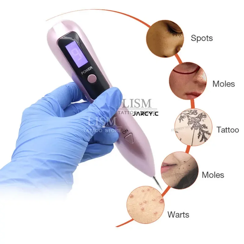 9 Level LCD Laser Plasma Pen Tattoo Freckle Wart Tag Removal Pen LED Light Dark Spot Remover for Face Skin Care Beauty Machine