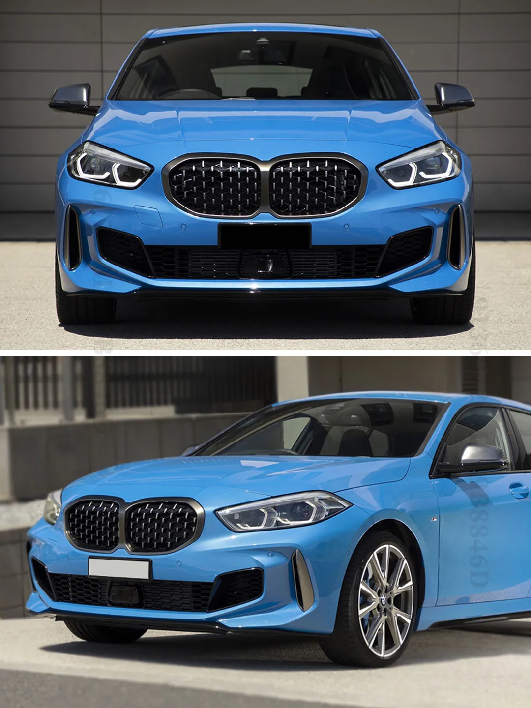 BMW F40 フロントグリル BMW 1シリーズ F40 フロント用艶ありブラック ダイヤモンド