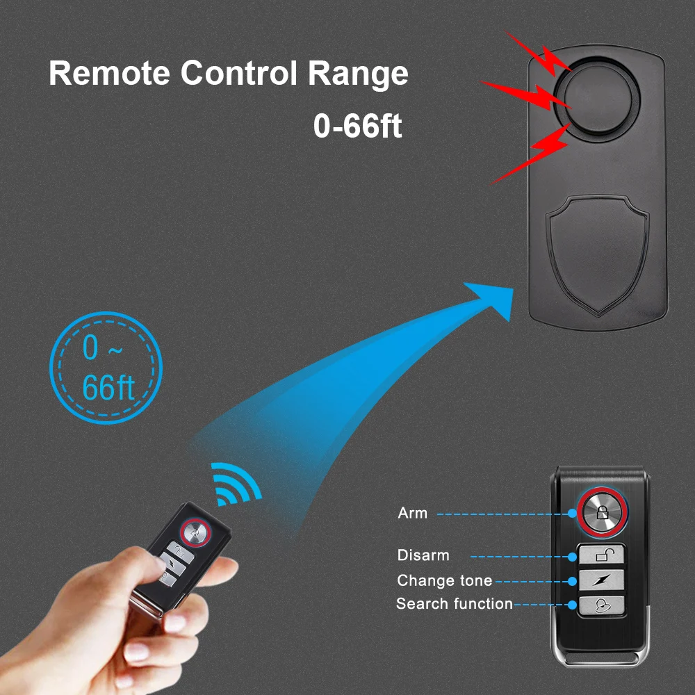 Universal anti-theft alarm fits motorcycle scooter bicycle car