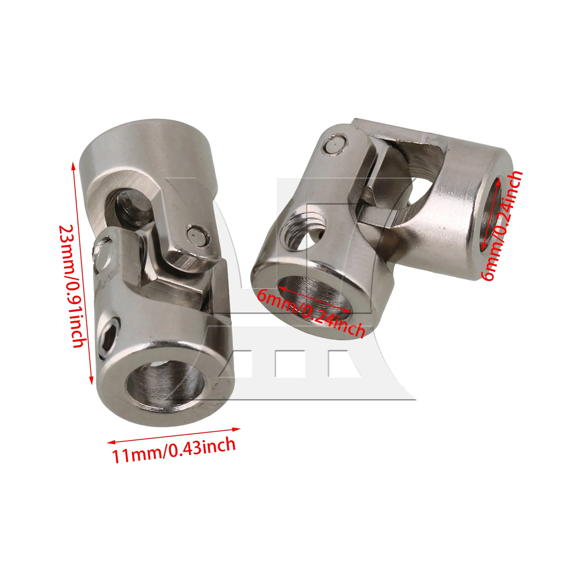 CNBTR 40 Pcs Metal Motor Shaft Coupling Couplers for RC Car Boat Robot 6-6mm