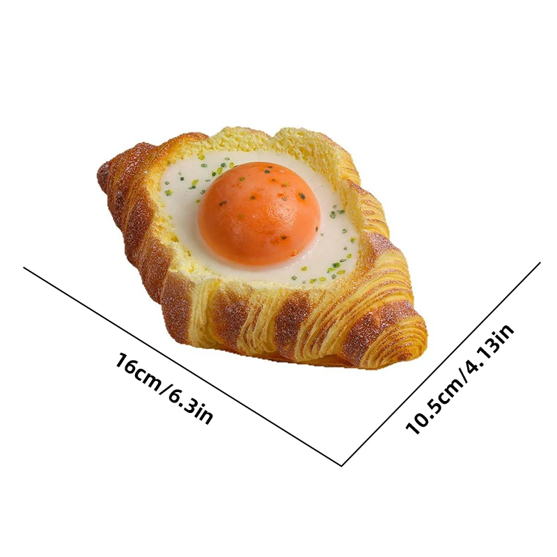 Stress Relief Toy Slow Rising Squishy Cake Bread Croissant Toast Fried Egg Simulation Food Desk Toys for Kids Adults Hand Relax