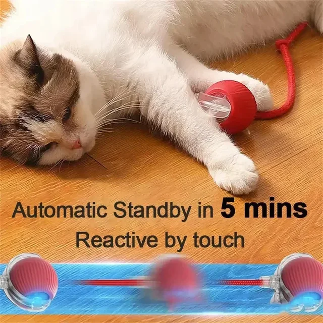 Rechargeable Smart Pet Interactive Automatic Rolling Ball Toy 4