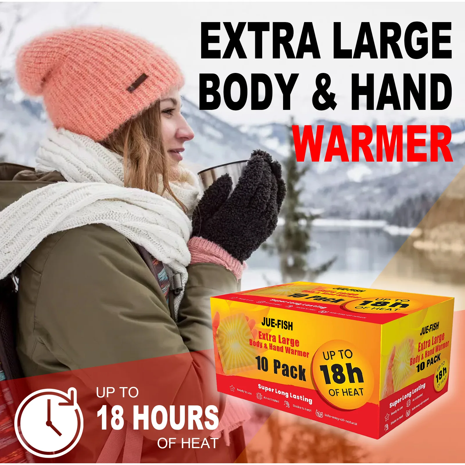 

10pcs Universal Body Foot Warmer Sticker 18 Hours Lasting Heat Patch Safe Hand Feet Warm Paste Pads Heating Insole Winter