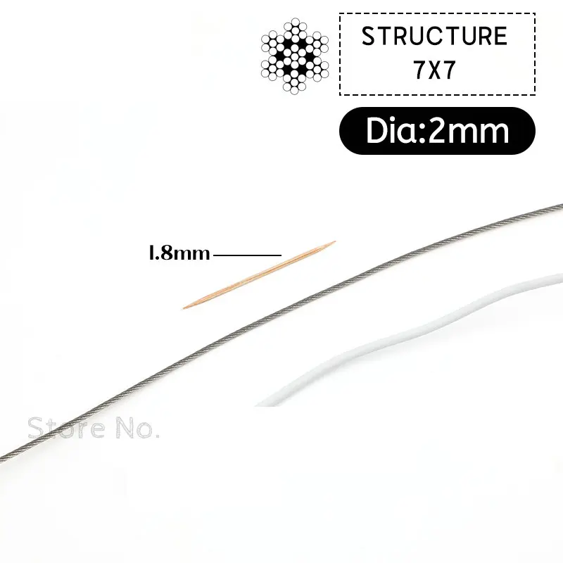 Premium 10M Flexible Stainless Steel Fishing & Lifting Wire Rope Cable