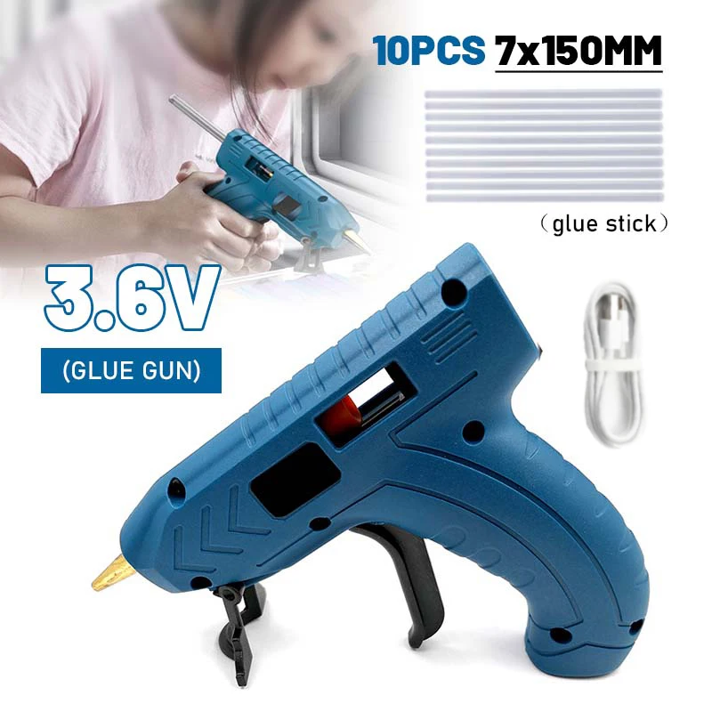 Hormy Electric Cordless Hot Melt Glue Gun Rechargeable Air Gun