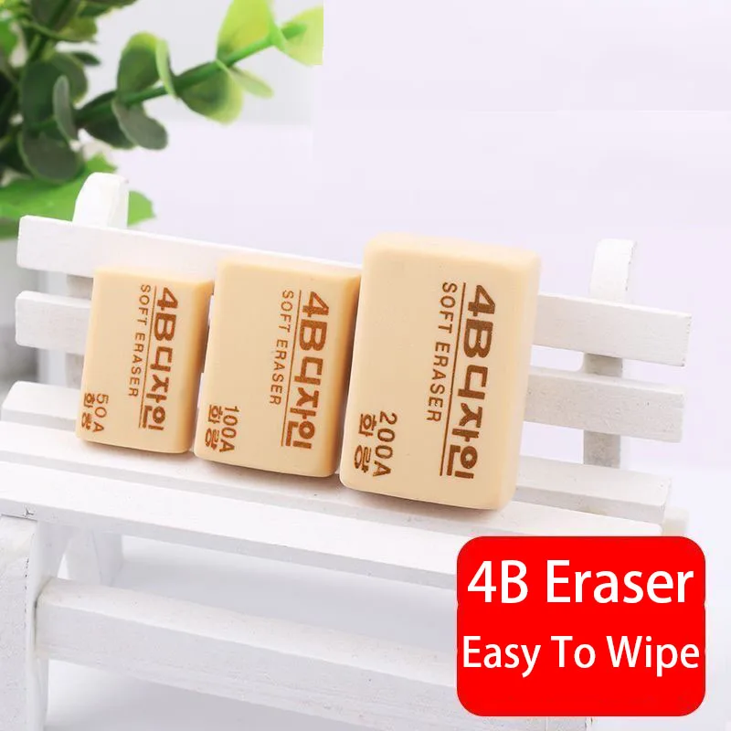 50A/100A/200A Pencils Eraser Korea Writing Drawing Eraser Rubber Art Drawing Stationery for Office School Office School Supplies pencil eraser