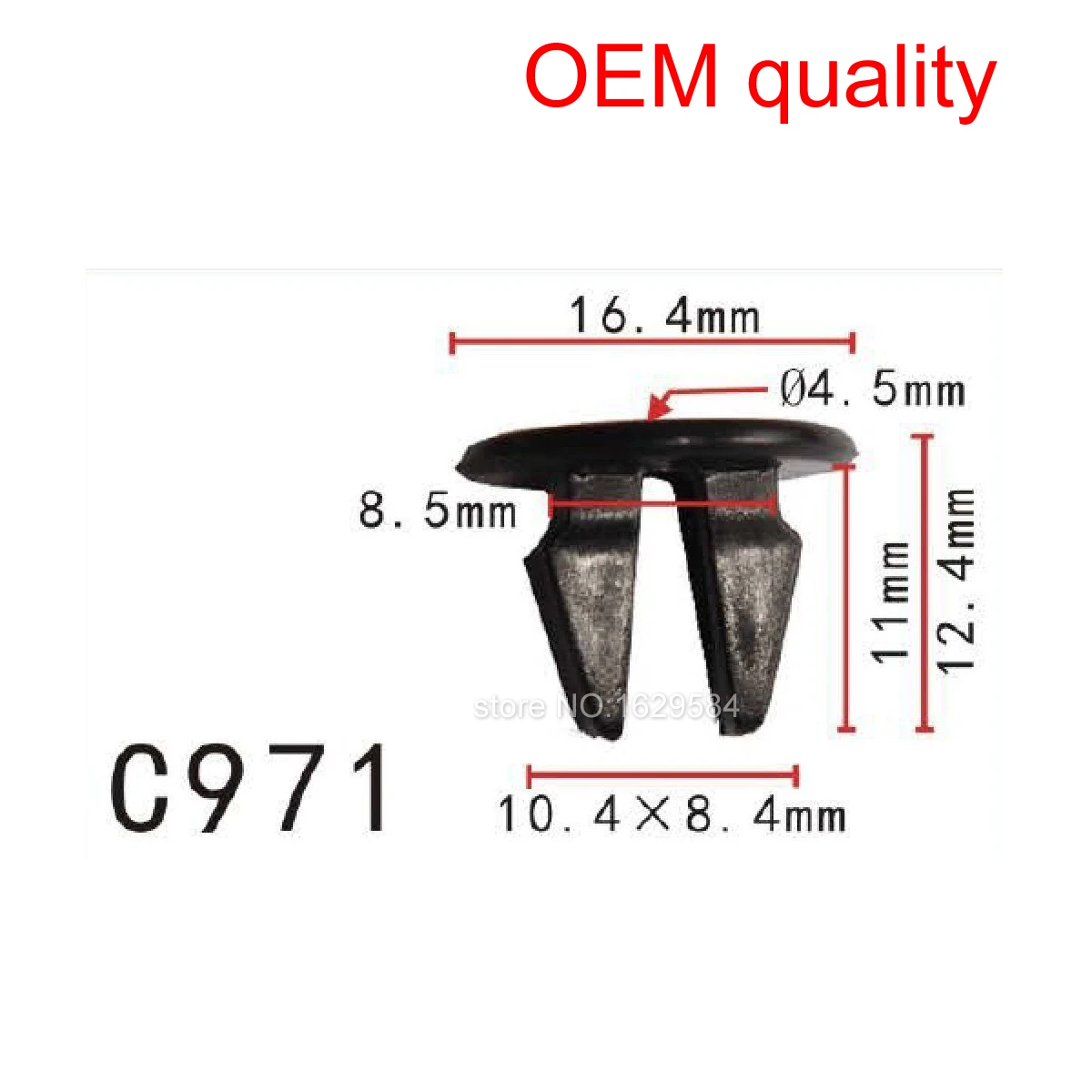 

10/100x OEM Fender Apron Nylon Nut Screw Clip for Hyundai 86848-22000 M4.8 #10 8684822000