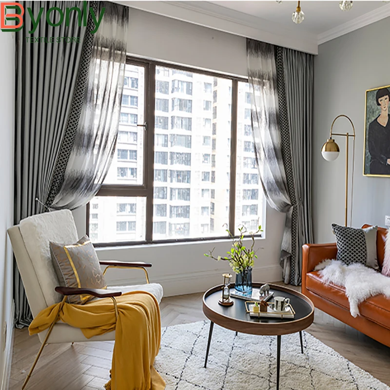 

Американские светильник Роскошные высокоточные Современные Простые атмосферные солнцезащитные шторы для гостиной, столовой, спальни