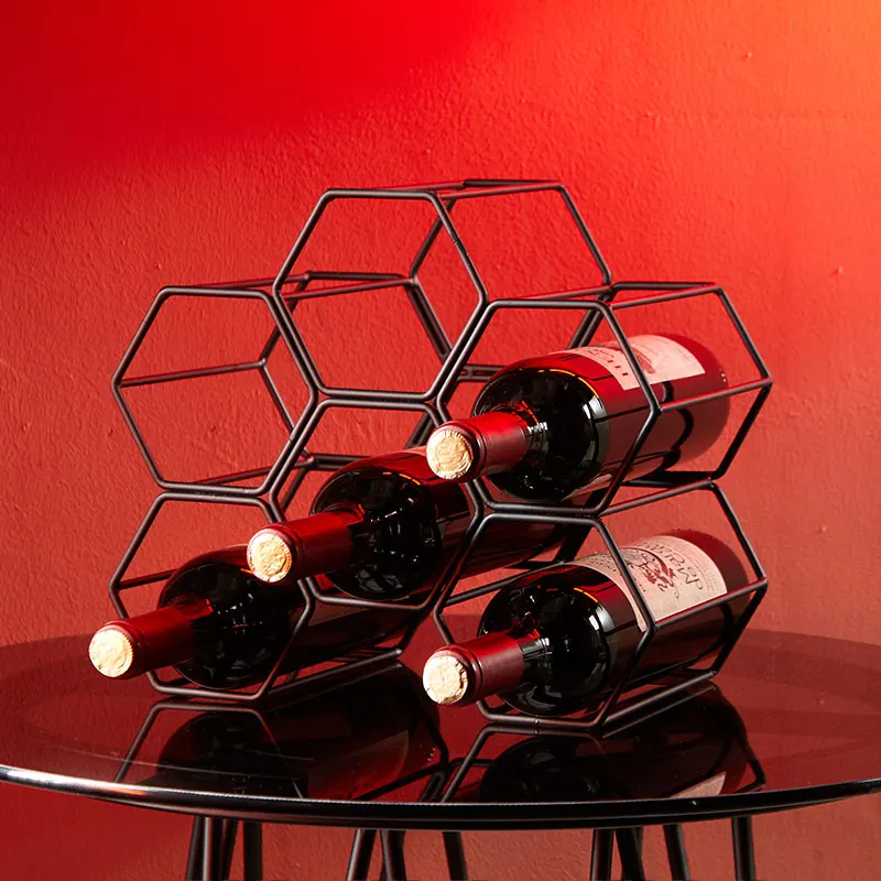 

Vertical Small Wine Holder Kitchen Single Black Metal Wine Rack Storage Organizer Estante Botellas Vino Home Decoration