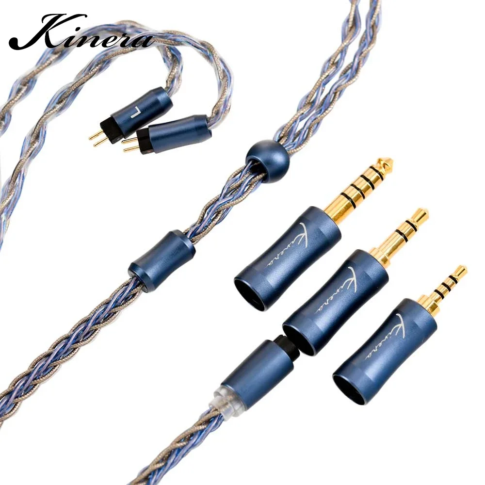 Kinera Ace 2.0 3in1 2.5+3.5+4.4mm HIFI Modular Upgrade Earphone Cable Balanced Detachable Plug 0.78 2pin / MMCX Connector