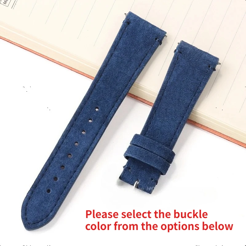 Vintage Brown Suede Leather Watch Strap with Quick Release