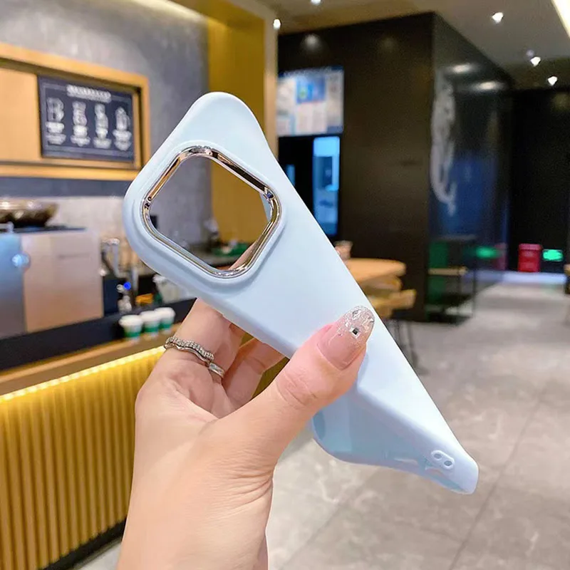 Elegant Solid Color Plating Phone Case - New Simple Soft Cover