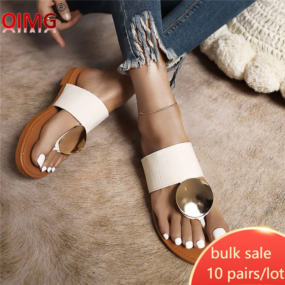 Bulk Wholesale Flip Flops Summer Women Platform Slippers Casaul Flats Heel  Slides Ladies Outdoor Beach Sandals Casual Shoes 7881 - Women's Slippers -  AliExpress