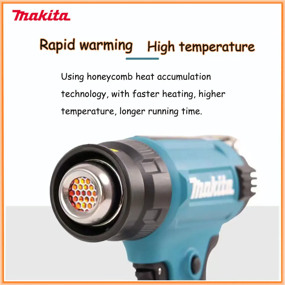 Original Makita Cordless Heat Gun DHG181 18V Max 550°C 200L/Min Lithium  Battery High Power Portable Heat Shrink Film Baking Gun - AliExpress