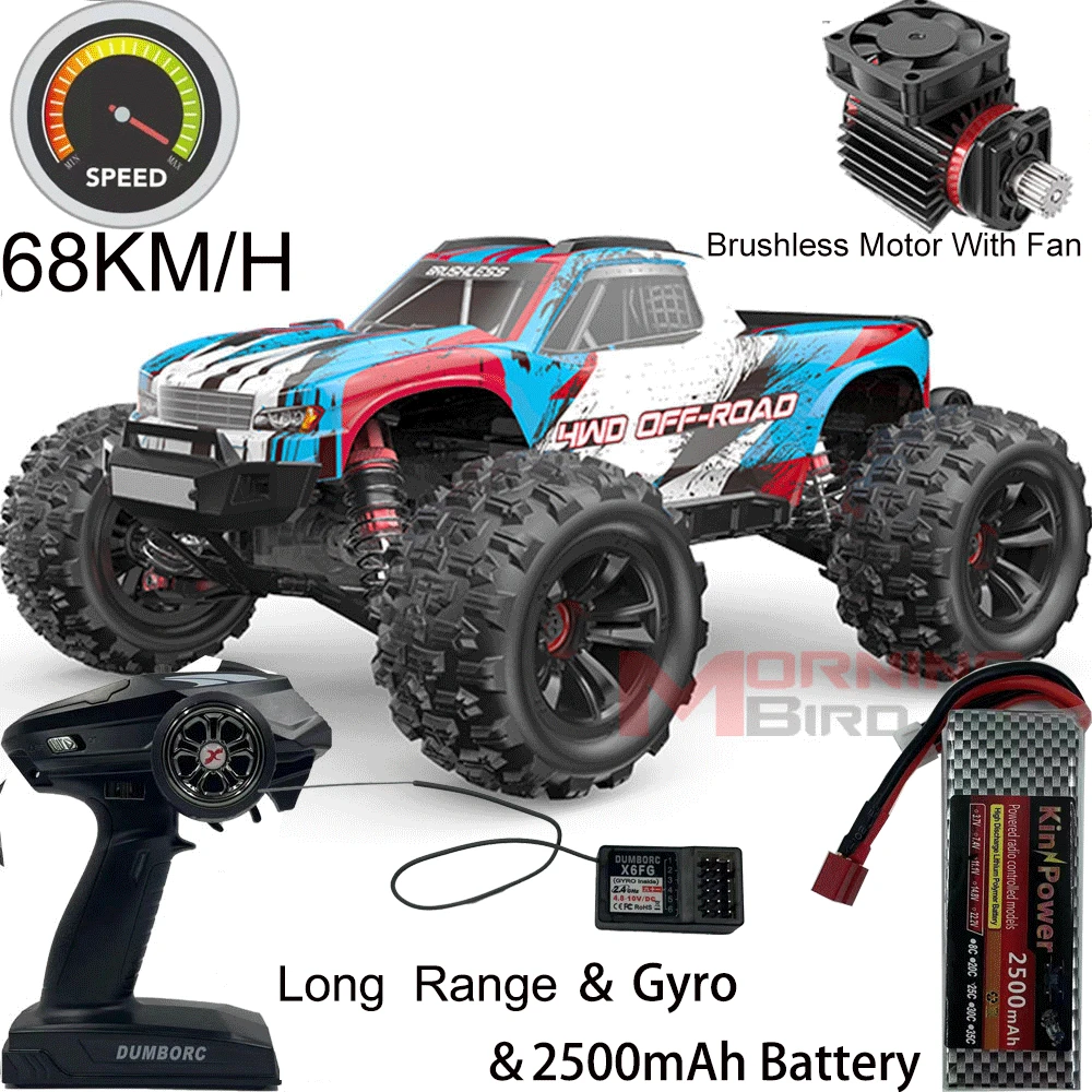 Mjx Hyper Go 16208 Versione Aggiornata Brushless 1/16 Rc Car 2.4G Telecomando 4Wd Offroad Race Electric Hobby Truck Ad Alta Velocità