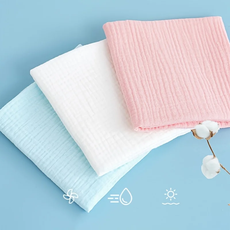 6pcs of Solid Color, Pure Gauze Cloth, Reusable Diapers That Are Lightweight And Breathable - 4