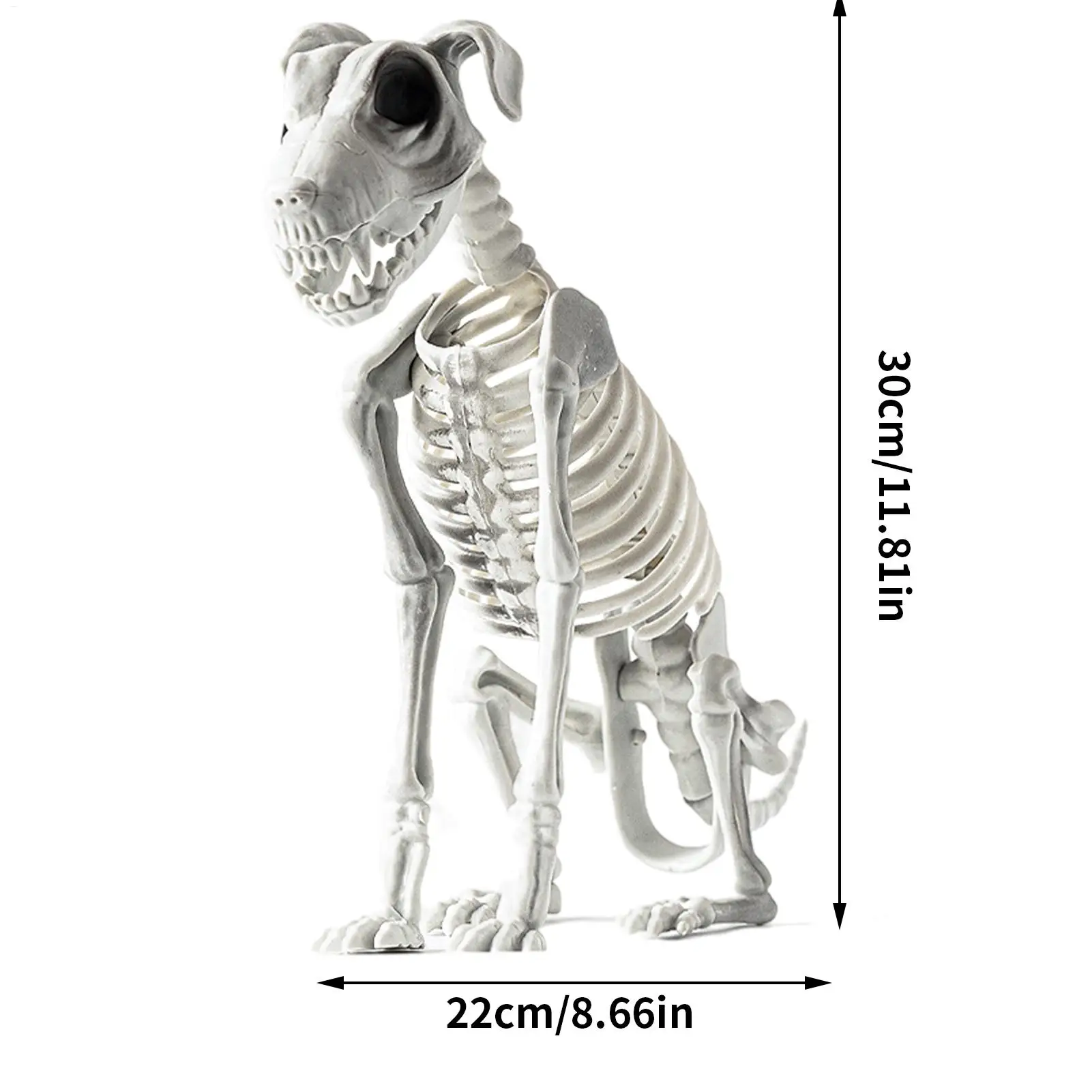 new Halloween Skeleton Dog Spooky Skeleton Animal Realistic Halloween Skeleton Dog Statue Skull Bone Art Ornaments For Haunted