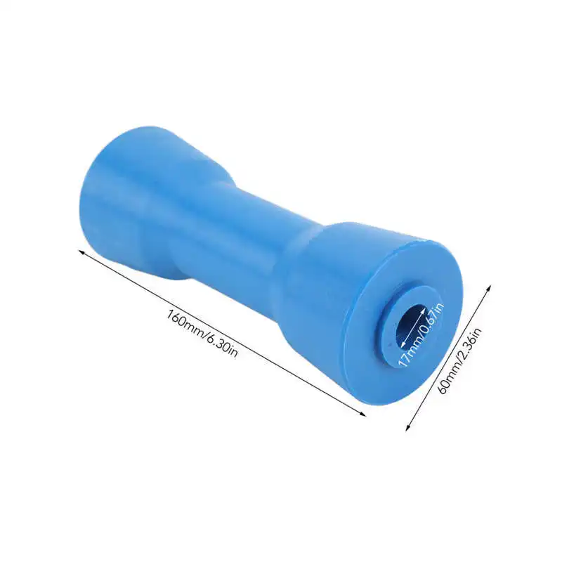 BigKing Rullo per Chiglia Marine, Rullo per Chiglia Rullo per Chiglia Durevole in PVC Blu 160 mm autocentrante per Barche di rimorchi