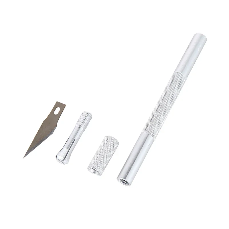 Cutter Craft Non-Slip Engraving Metal Knife Kit + 40/10pcs #11 Blades Knives for Mobile Phone PCB Repair Hand Tools