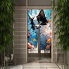 Cartoon AI Cat Door Curtain Funny Dining Room Door Decor Curtain Partition Curtain Drape Kitchen Entrance Hanging Half-Curtain 4