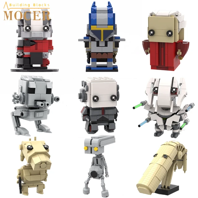 Buildmoc Space Wars Brickheadz Figures Vader-Anakined Queen Jar Binksed  General-Grievous Building Blocks Kids Toys for Children - AliExpress