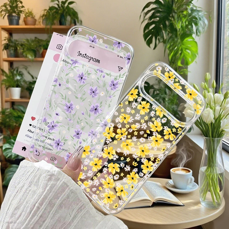 Charming Yellow Daisy Transparent Soft Phone Case Cover