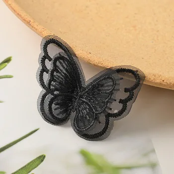 50pc Handmade Double Layer Mesh Butterfly Appliques 1