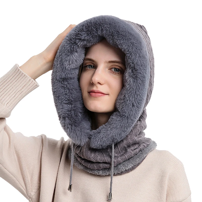 

Women's Warm Bomber Hat Add Fleece Lined Winter Hat Thick Balaclava For Female Outdoor Thermal Windproof Earflap Snow Ski Cap