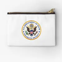 Diplomatic Security  Zipper Pouches Women Pure Money Socks Packaging Cosmetic Pocket Coin Panties Men Small Key Storage Wallet 1