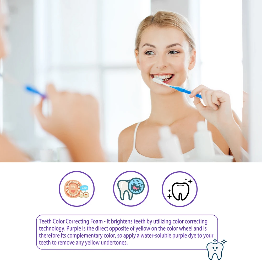 

Oral Care Whitening Toothpaste Color Corrector Tooth Stain Removal Whitening Toothpaste for Brighter Teeth and Fresh Breath