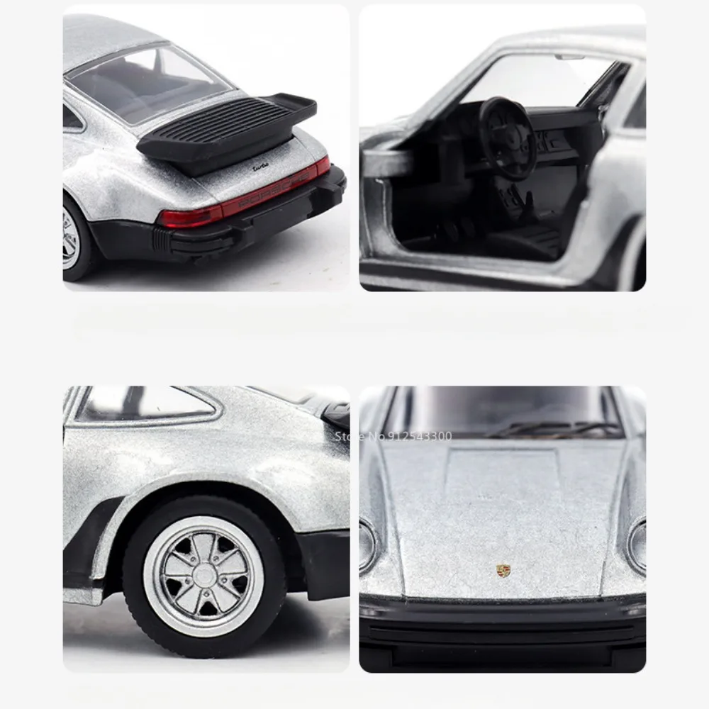 1/36 Scale Porsche 911 Turbo Toy Car Model Alloy Diecast Retro Racing with Pull Back Scale Model Car Toy for Boy Gift Collection 5