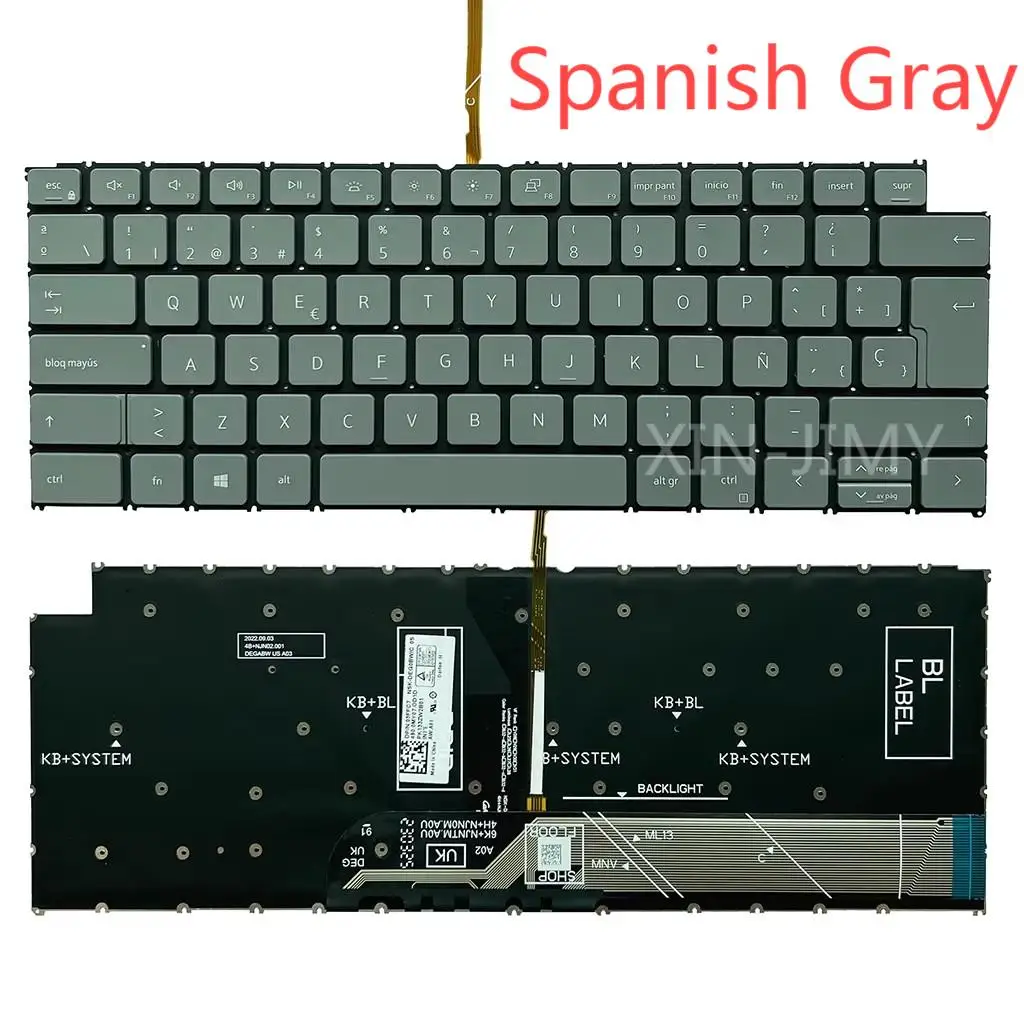 thumbnail image 2 of New US Layout Laptop Backlit Keyboard (without Frame) For Dell Inspiron P57G P57 2 of 9