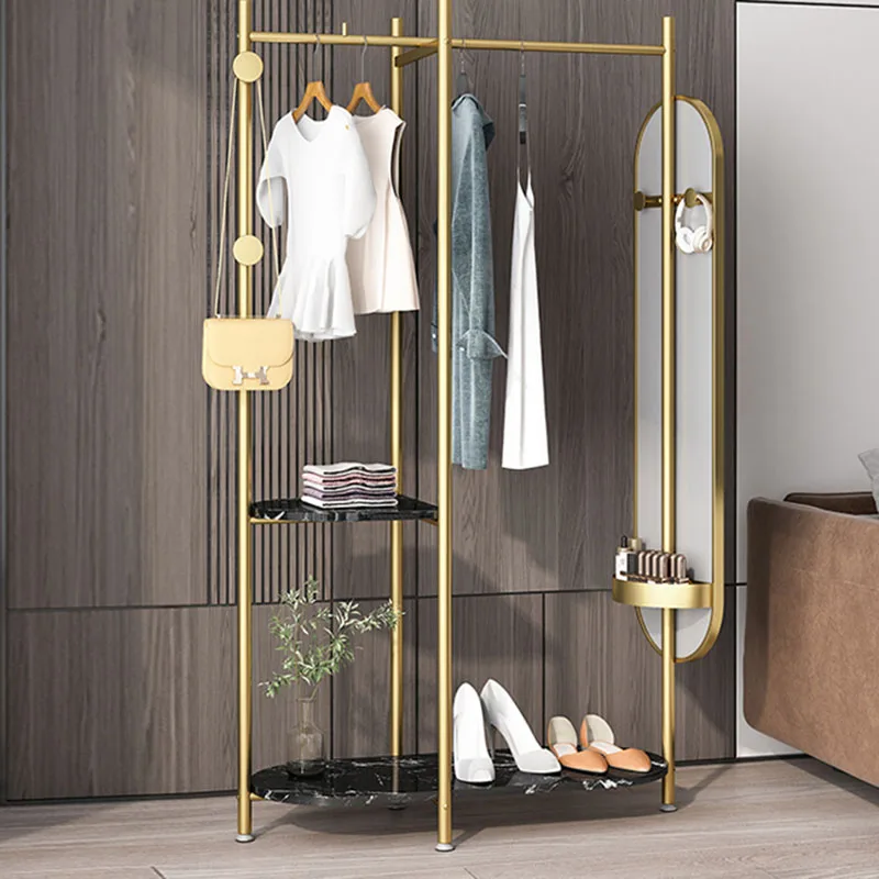 Appendiabiti Da Terra Con Ruote - Portabiti Multifunzione Nordico Per Camera, Nero 60cm - Foto 4